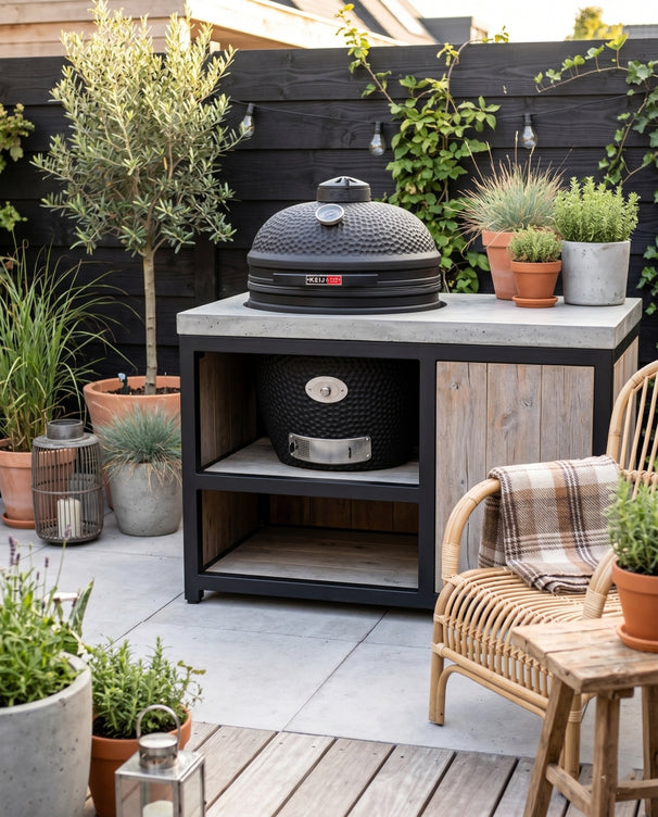 Keij Kamado Kamado BBQ Legend Large Black - Solo - 21 inch