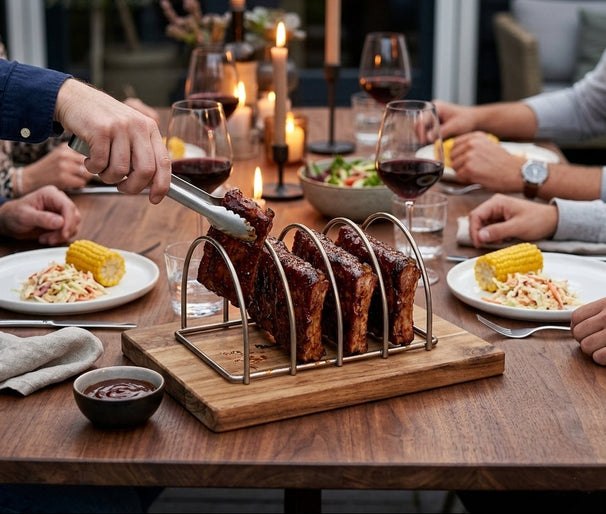 Keij Kamado Sparerib Rek Small - RVS - voor 4 spareribs