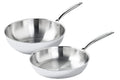 Cookinglife Set de poêles - TriPly inox - Poêle 28 cm + Wok 28 cm - sans revêtement antiadhésif