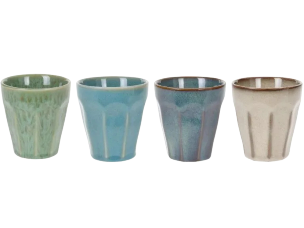 Tasses à café en faïence 250 ml - Lot de 4 - Cookinglife