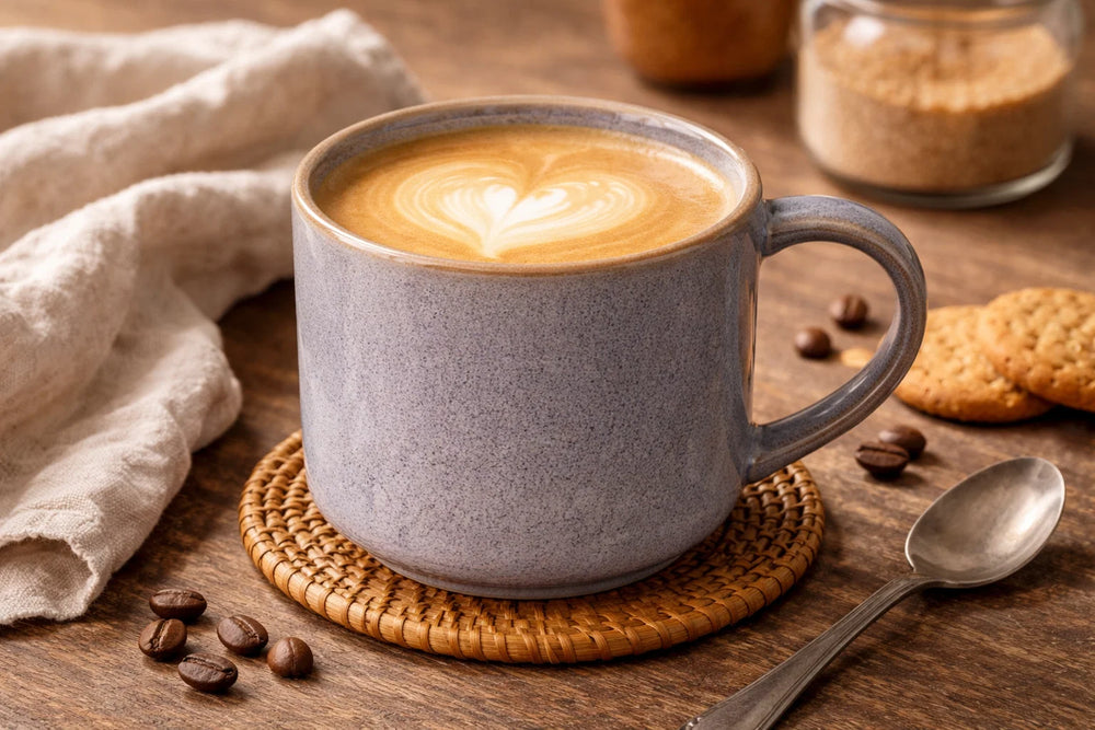 Cookinglife Koffiemokken Serene Blue 330 ml - Aardewerk - 4 stuks