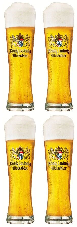 Ensemble de verres a bière Konig Ludwig - Weizen - 500 ml - 4 pièces