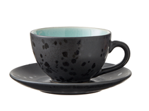 Tasse et soucoupe Bitz Gastro Noir/multicolore Bleu 240 ml - 4 pièces