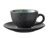 Tasse et soucoupe Bitz Gastro Noir/multicolore Bleu 240 ml - 4 pièces