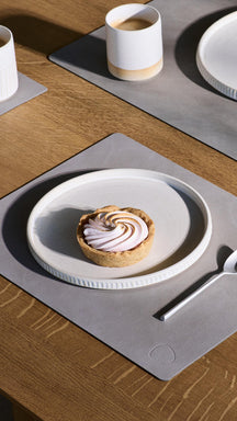 Sets de table LIND DNA Nupo - Cuir - Gris clair 45 x 35 cm - 2 pièces