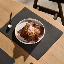 Sets de table LIND DNA Nupo - Cuir - Anthracite - 45 x 35 cm - 2 pièces