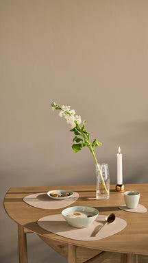 Dessous de Verre LIND DNA Nupo - Cuir - Sable - 13 x 11 cm - 4 pièces