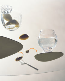 Dessous de Verre LIND DNA Nupo - Cuir - Vert armée - 13 x 11 cm - 4 pièces