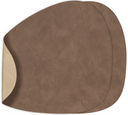 Sets de table LIND DNA Nupo - Cuir - Marron / Sable - réversibles - Courbés - 44 x 37 cm - 2 Pièces