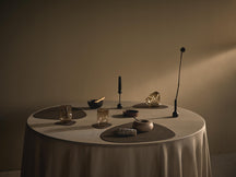 Sets de table LIND DNA Nupo - Cuir - Noir - Courbé - 44 x 37 cm - 2 Pièces