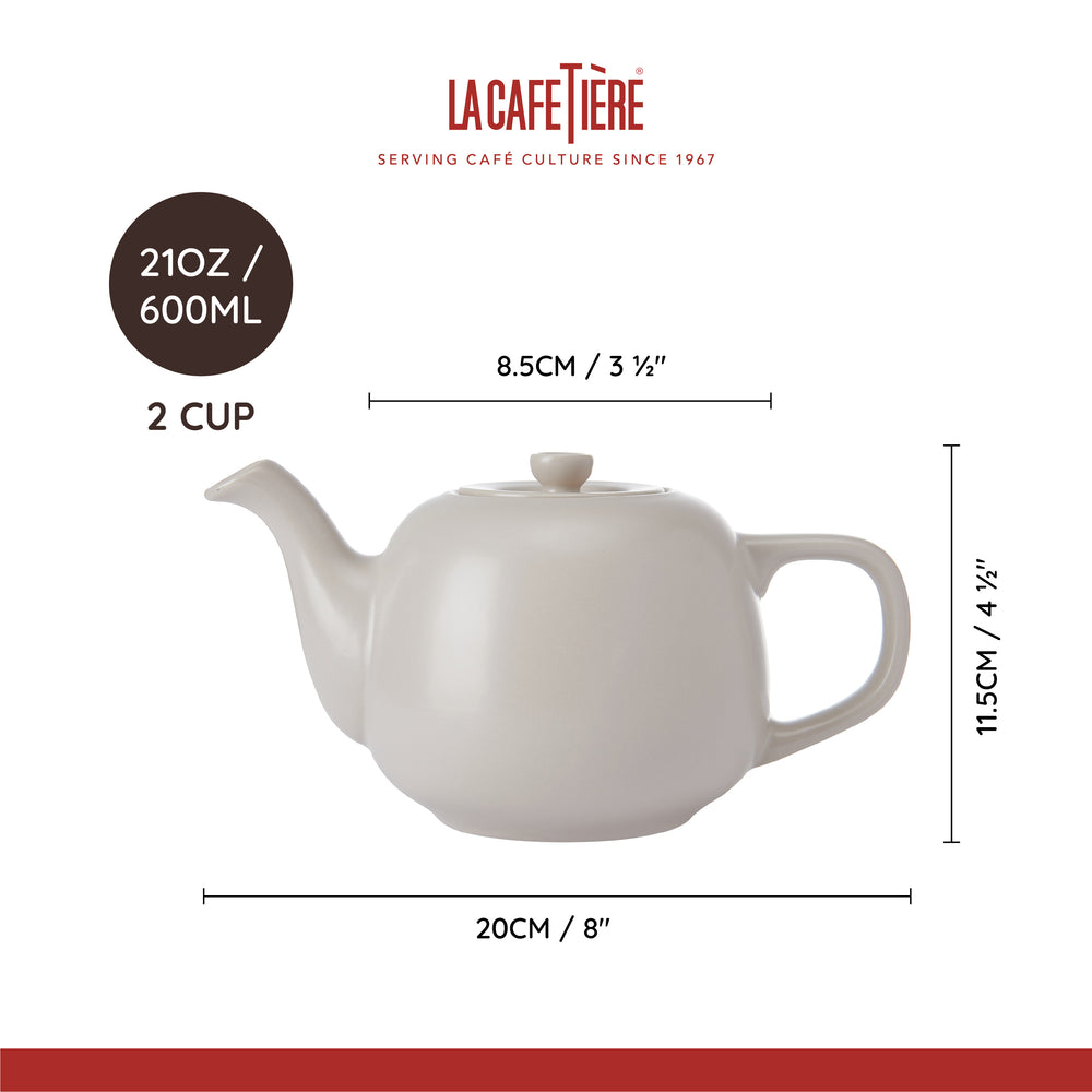Théière La Cafetière - Théière en faïence - Classic Latte - 600 ml