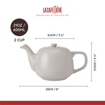Théière La Cafetière - Théière en faïence - Classic Latte - 600 ml