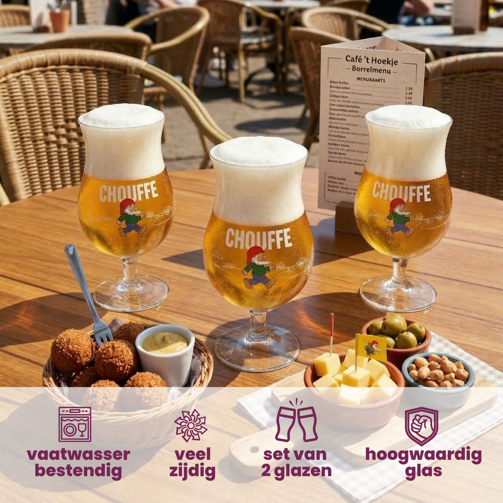Ensemble de verres a biere La Chouffe - Verres a biere - 330 ml - 2 pièces