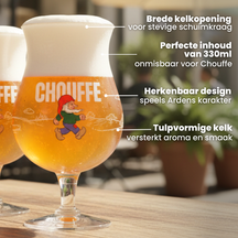 Ensemble de verres a biere La Chouffe - Verres a biere - 330 ml - 2 pièces