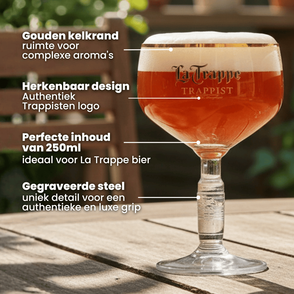 Ensemble de verres à bière La Trappe - Bokaal - 250 ml - 2 pièces