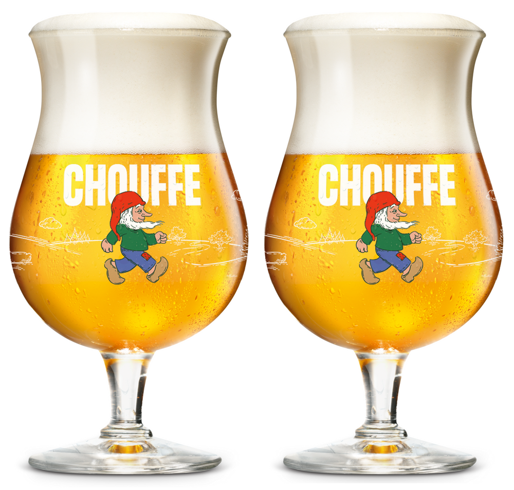 Ensemble de verres a biere La Chouffe - Verres a biere - 330 ml - 2 pièces