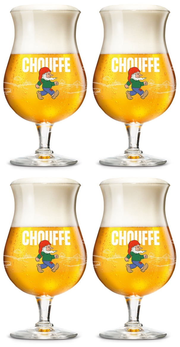 Ensemble de verres a biere La Chouffe - Verres a biere - 330 ml - 4 pièces