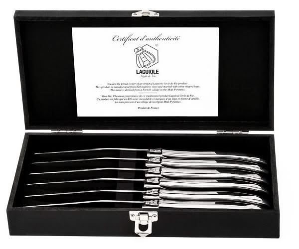 Couteaux à Steak Laguiole Style de Vie Ligne Luxe Inox - 6 pièces