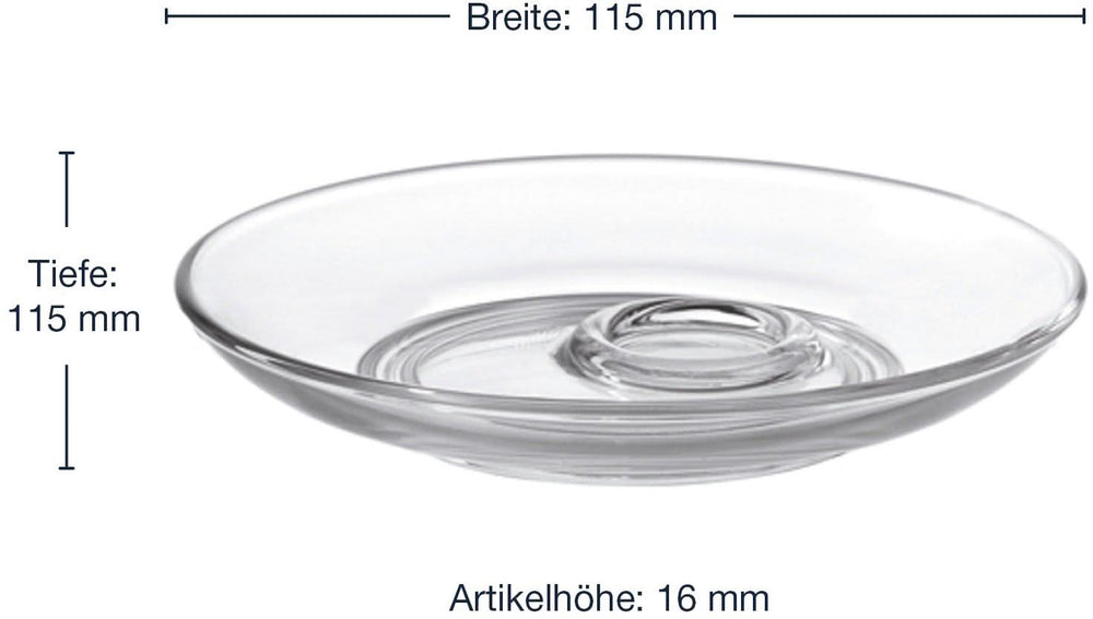 Leonardo Verre à expresso et soucoupe Senso 70 ml - 6 pièces