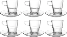 Leonardo Verre à café et soucoupe Senso 250 ml - 6 pièces