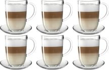 Leonardo Latte Macchiato Verres + Soucoupes Napoli - 6 pièces