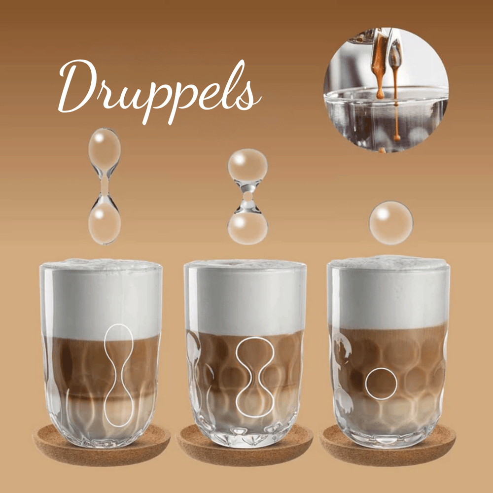 Leonardo Verres Latte Macchiato Gocce Gocce Tre 390 ml - 2 pièces