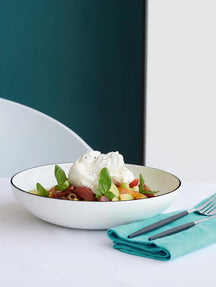 Assiette profonde / assiette à pâtes ASA Selection A Table Ligne Noire ø 22 cm - 4 pièces