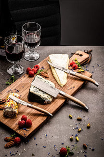 Coffret Couteaux à Fromage Laguiole Style de Vie Ligne Luxe Chêne - 3 pièces