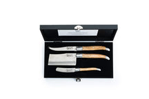 Coffret Couteaux à Fromage Laguiole Style de Vie Ligne Luxe Chêne - 3 pièces