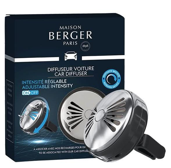 Diffuseur de parfum de voiture Maison Berger ON/OFF - avec intensité réglable - Tech Flash