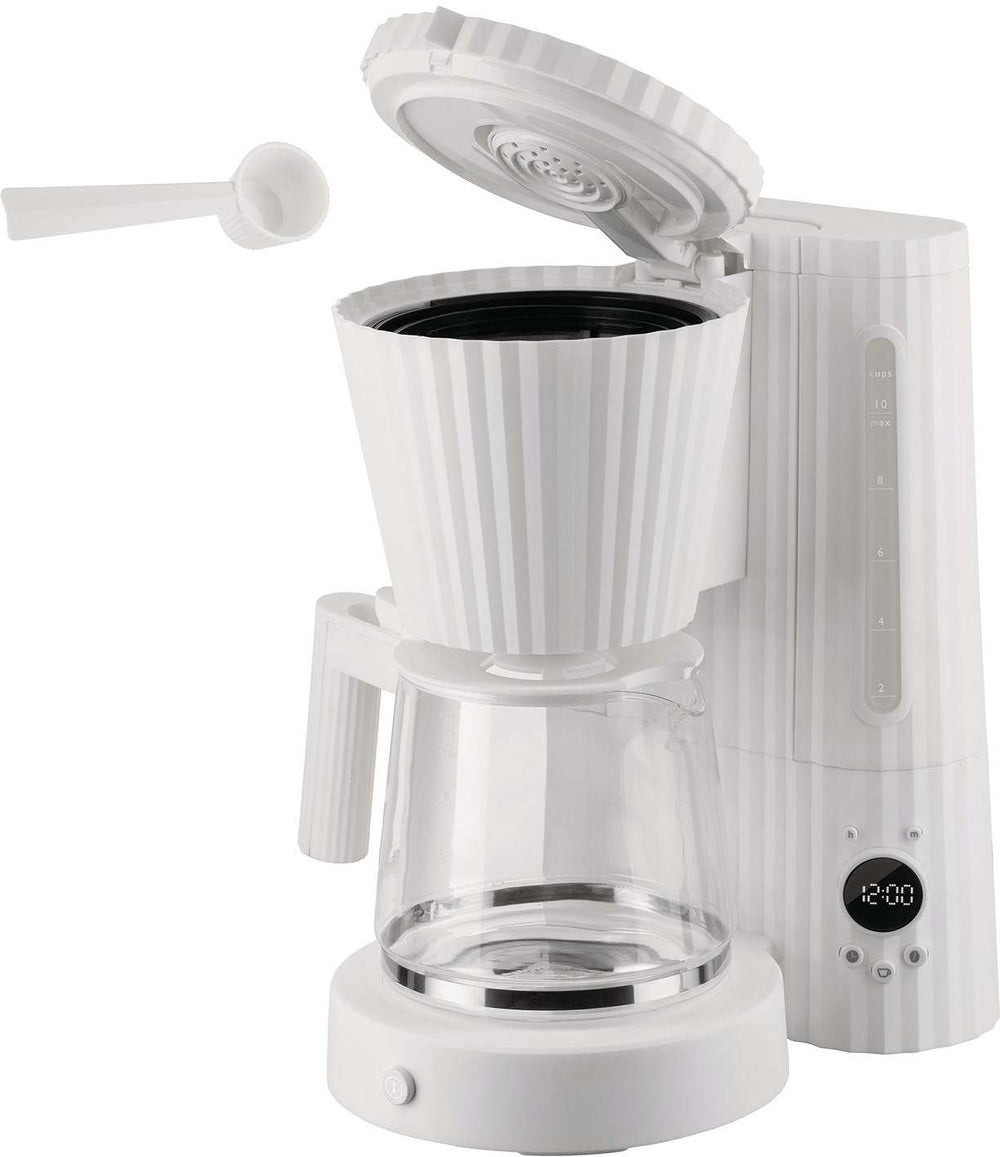 Alessi Cafetière filtre Plissé - 1,5 litres - Blanc - Michele De Lucchi - MDL14 W