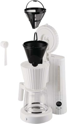 Alessi Cafetière filtre Plissé - 1,5 litres - Blanc - Michele De Lucchi - MDL14 W