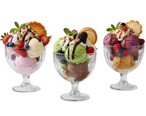 Ensemble de coupes Cookinglife - Coupes a glace - en verre - 425 ml - 3 pièces