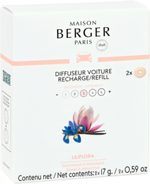 Recharge Maison Berger - pour parfum voiture - Liliflora - 2 pièces