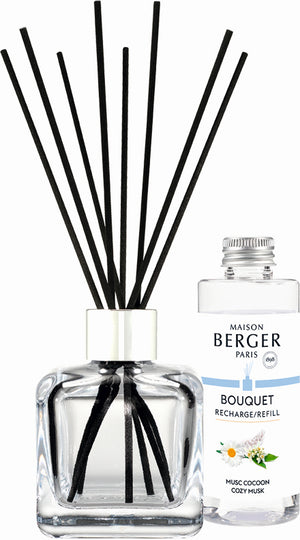 Set de bâtons parfumés Maison Berger - Parfum d'ambiance - Musc Cocoon - 100 ml