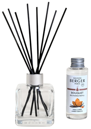Ensemble de diffuseur Maison Berger - Bâtons - Amber Tobacco - 100 ml - 2 pièces
