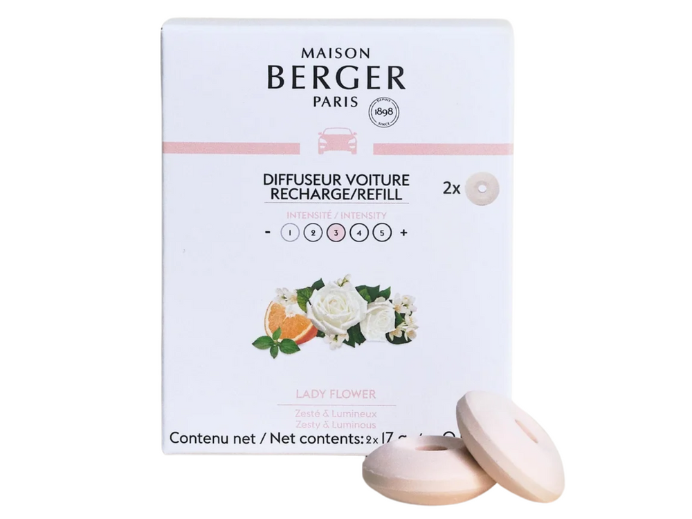 Maison Berger Navulling - voor autoparfum - Lady Flower - 2 Stuks
