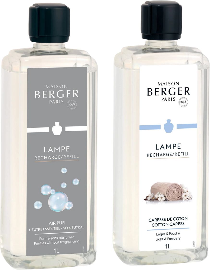 Maison Berger Navulling - voor geurbrander - So Neutral + Cotton Caress - 2 x 1 liter