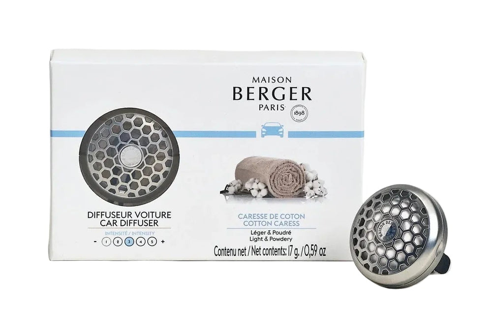 Ensemble d'autoparfums Maison Berger - Argent - Cotton Caress - 45 mm - 3 pieces