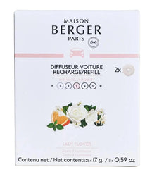 Maison Berger Autoparfum / Autodiffuser Coralie Silver - Lady Flower - Met Navulling