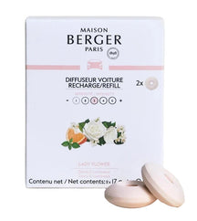 Maison Berger Autoparfum / Autodiffuser Coralie Silver - Lady Flower - Met Navulling