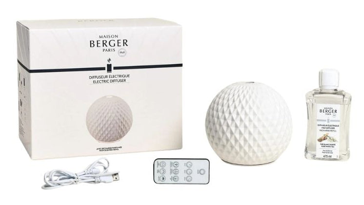 Set de diffuseurs Maison Berger - Sphère - Pure White Tea - 80 ml - 4 pièces