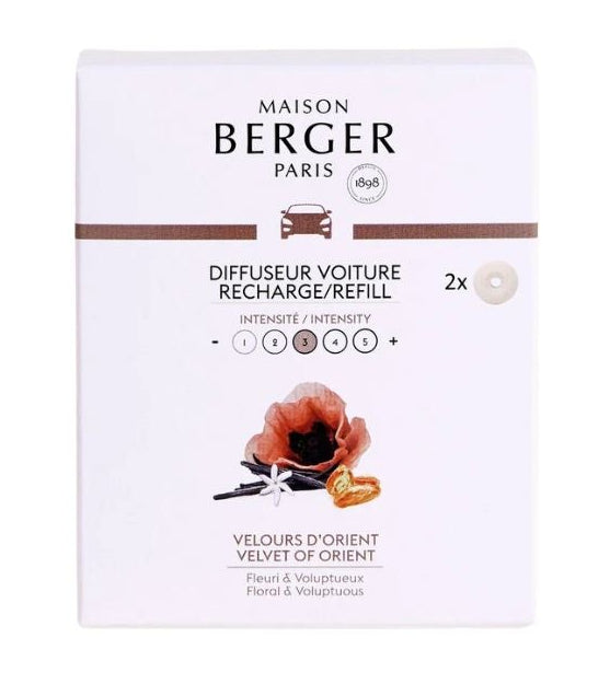 Ensemble de parfum auto Maison Berger - Diffuseur ON/OFF - Velvet Of Orient