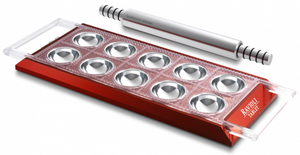 Fabricant de raviolis Marcato - Rouleau à pâte - en aluminium - 10 compartiments