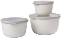 Ensemble de récipients Mepal Bol multiple Nordic White 3 pièces (500 ml, 1 et 2 litres)