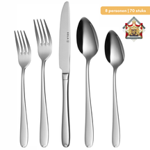 Sola Ensemble de couverts Fleurie - Acier inoxydable 18/10 - 70 pièces / 8 personnes