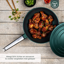 Poêle à wok Westinghouse Performance Gracious Green - ø 28 cm - Revêtement antiadhésif standard
