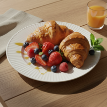 Set d'assiettes Siaki - Assiettes a petit-dejeuner - New Bone - Ø20 cm - 6 pièces