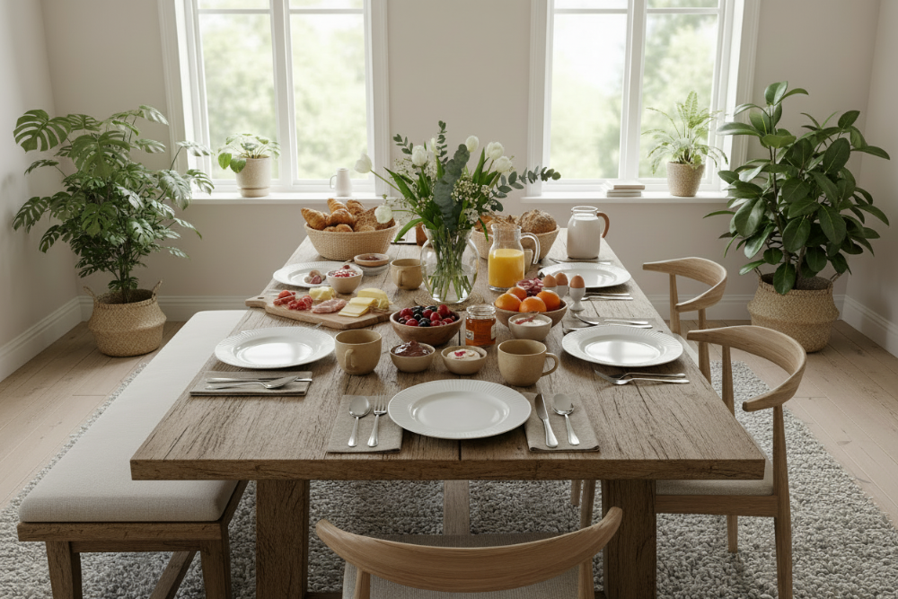 Set d'assiettes Siaki - Assiettes a petit-dejeuner - New Bone - Ø20 cm - 6 pièces