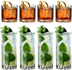 Ensemble de verres a cocktail Riedel - Cocktail et whisky - 8 pièces
